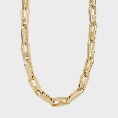 LOVE engraved chain necklace - gold
