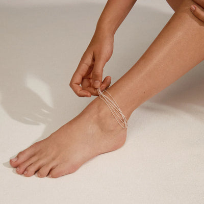 Pause Ankle Chain - silver