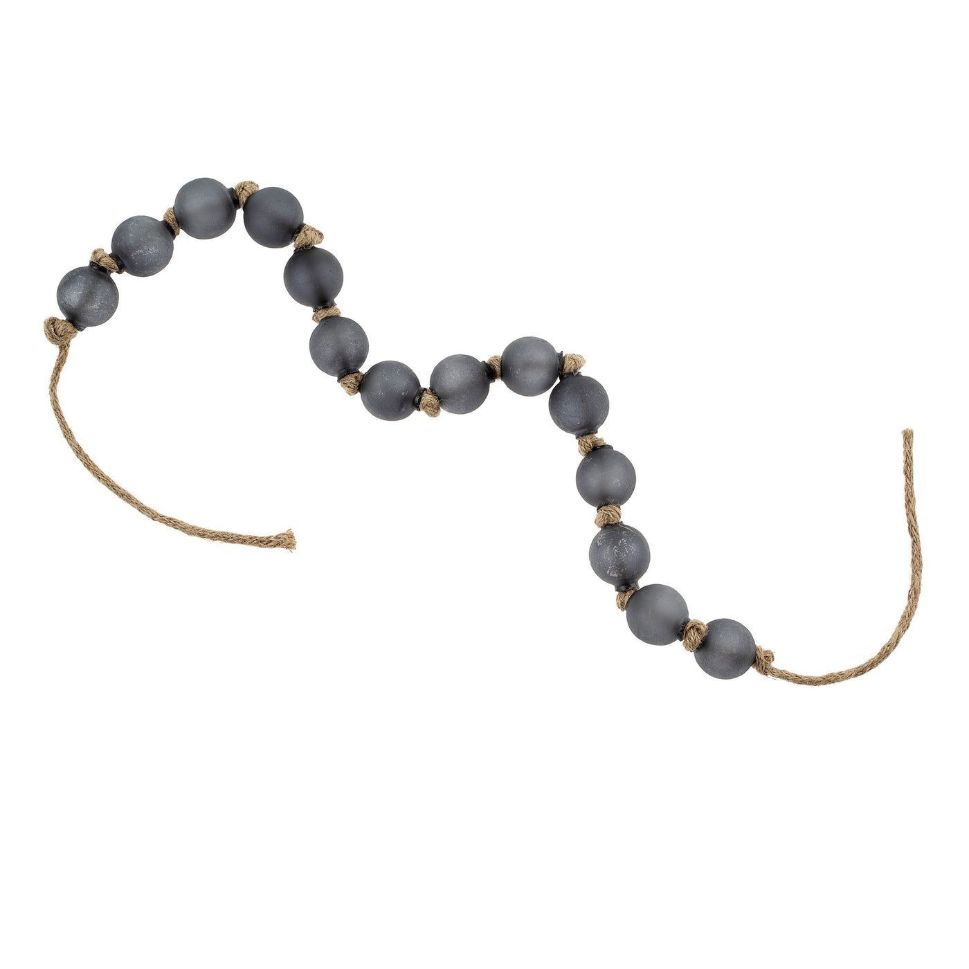 Beach Glass Beads - frosted black