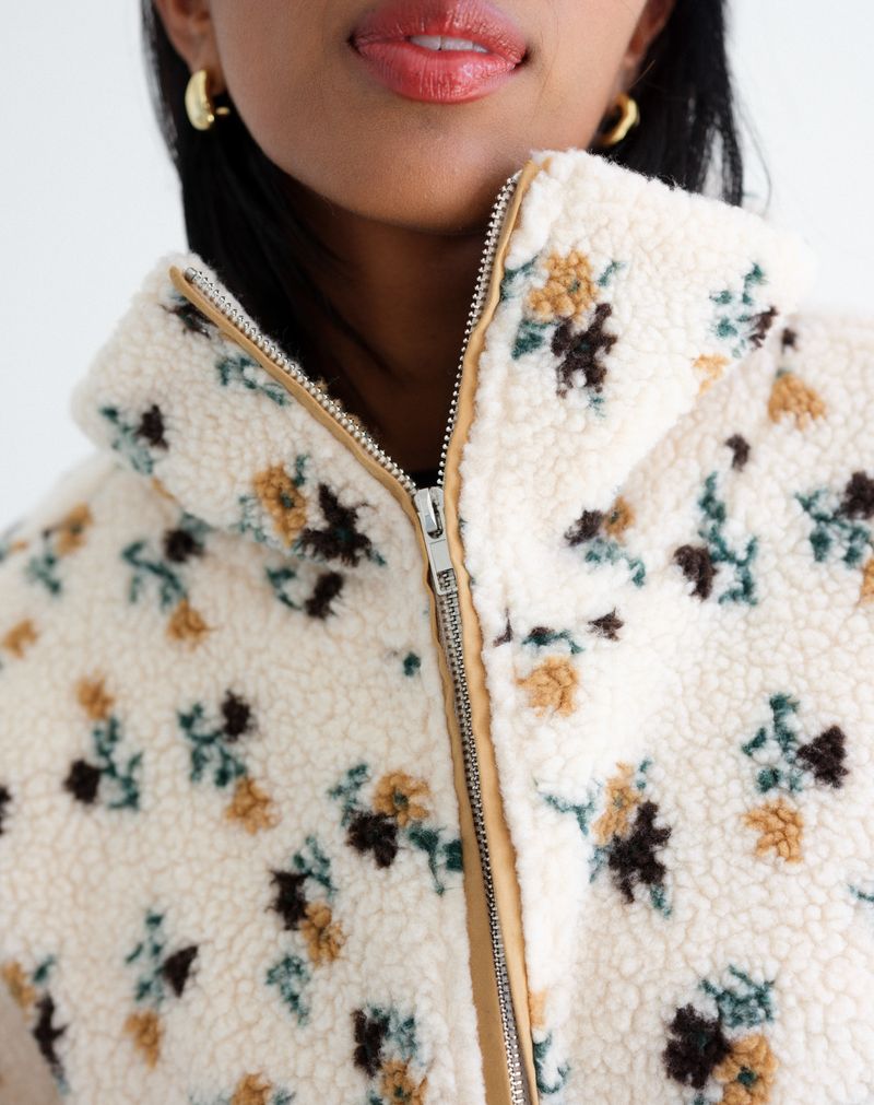 Fall Floral Sherpa Jacket