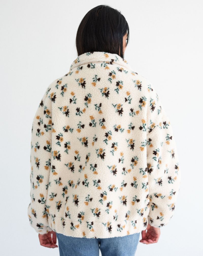 Fall Floral Sherpa Jacket