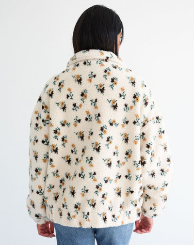 Fall Floral Sherpa Jacket