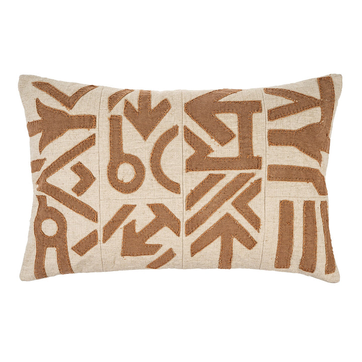 Kuba Patch Pillow - pecan