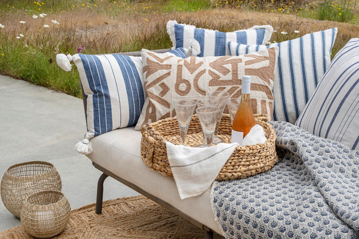 Kuba Patch Pillow - pecan
