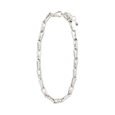 LOVE engraved chain necklace - silver