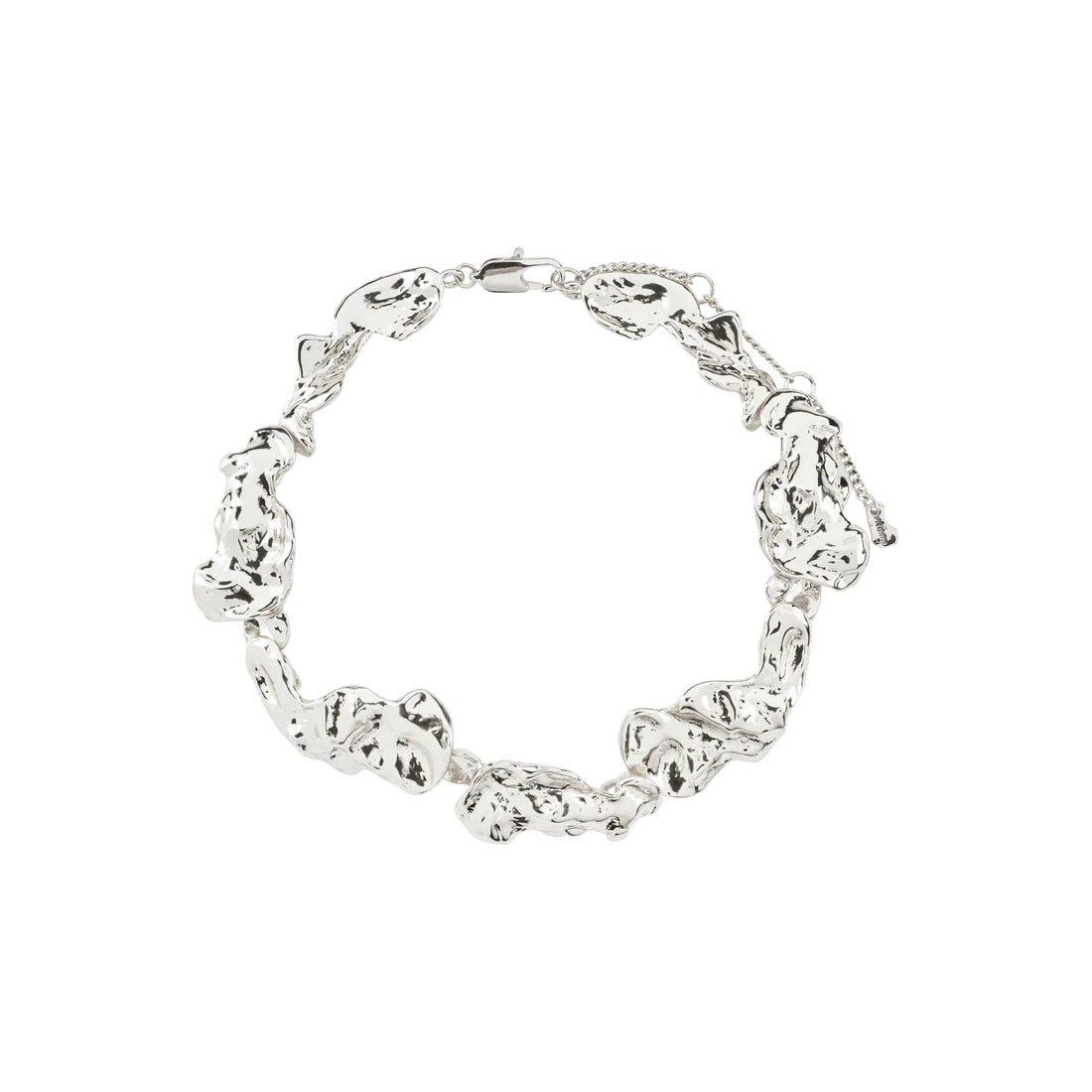 Pulse Statement Necklace - silver