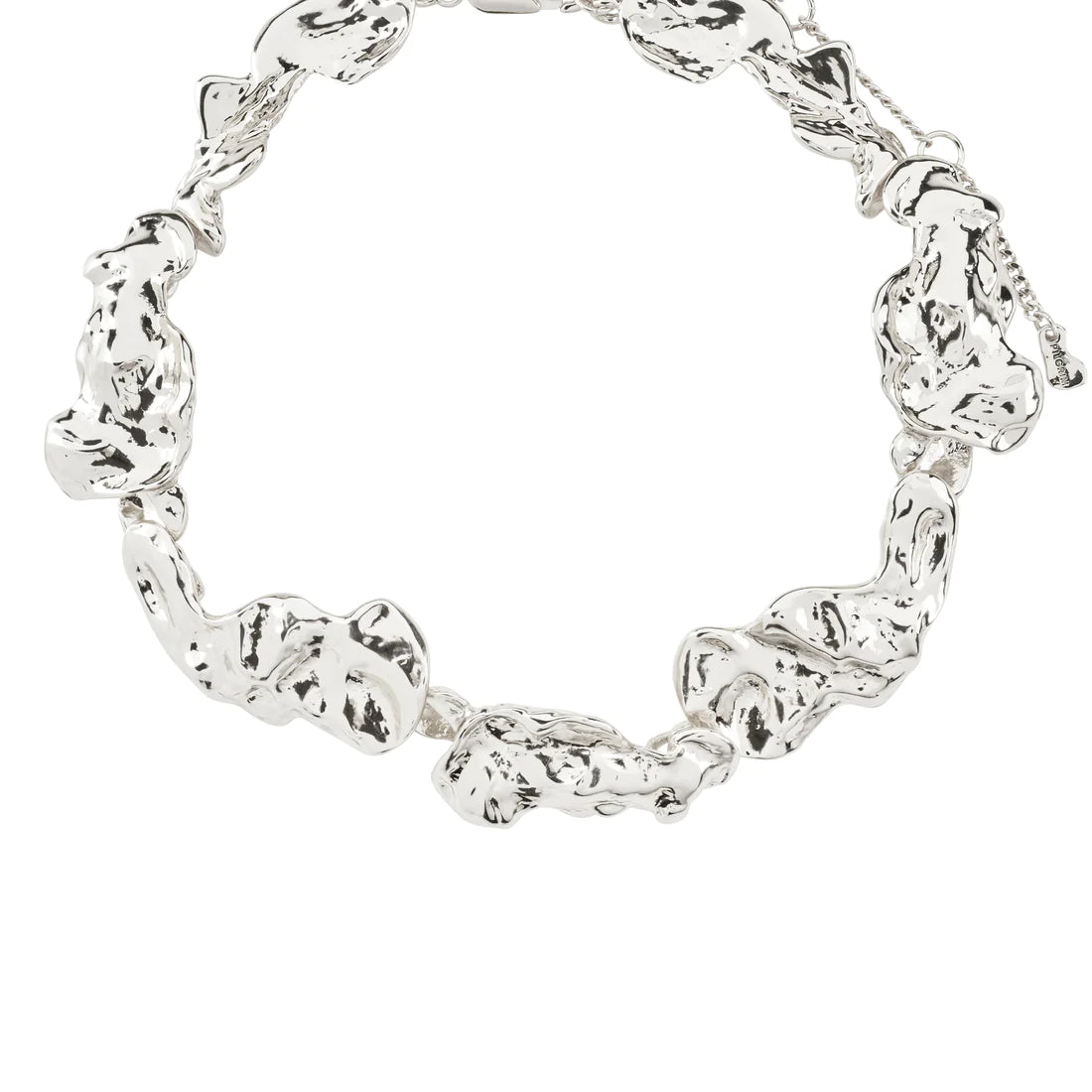Pulse Statement Necklace - silver
