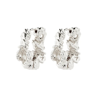 Act Hoop Earrings - silver