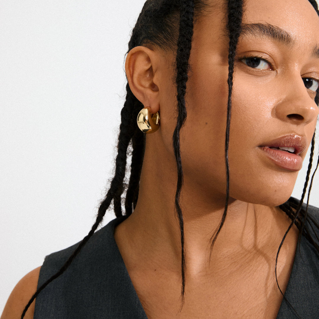 Free Hoop Earrings - gold