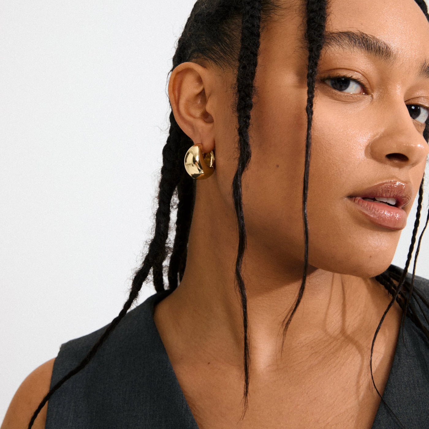 Free Hoop Earrings - gold