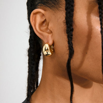 Free Hoop Earrings - gold