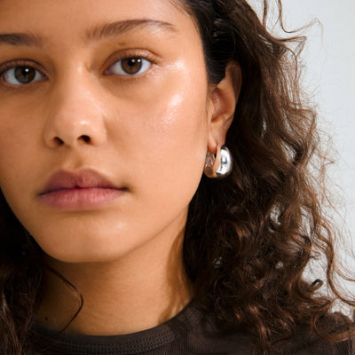 Free Hoop Earrings - silver
