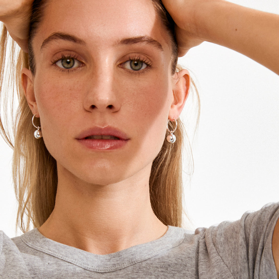 Air Hoop Earrings - silver
