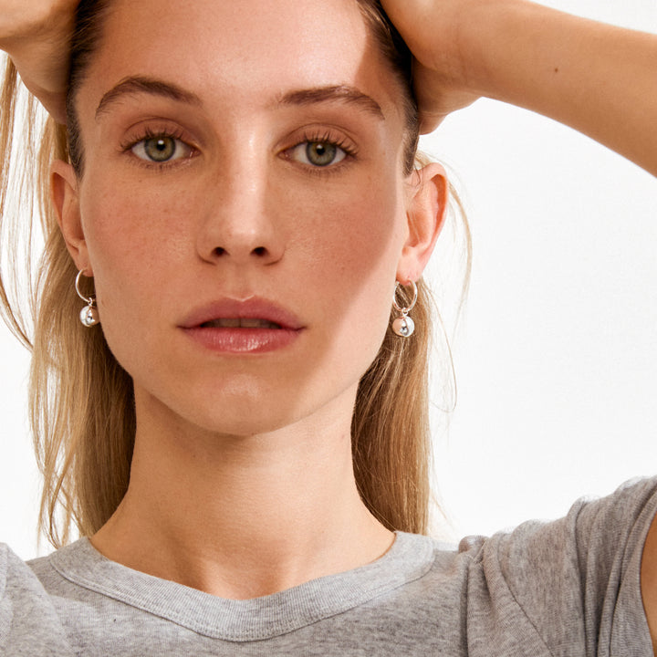 Air Hoop Earrings - silver