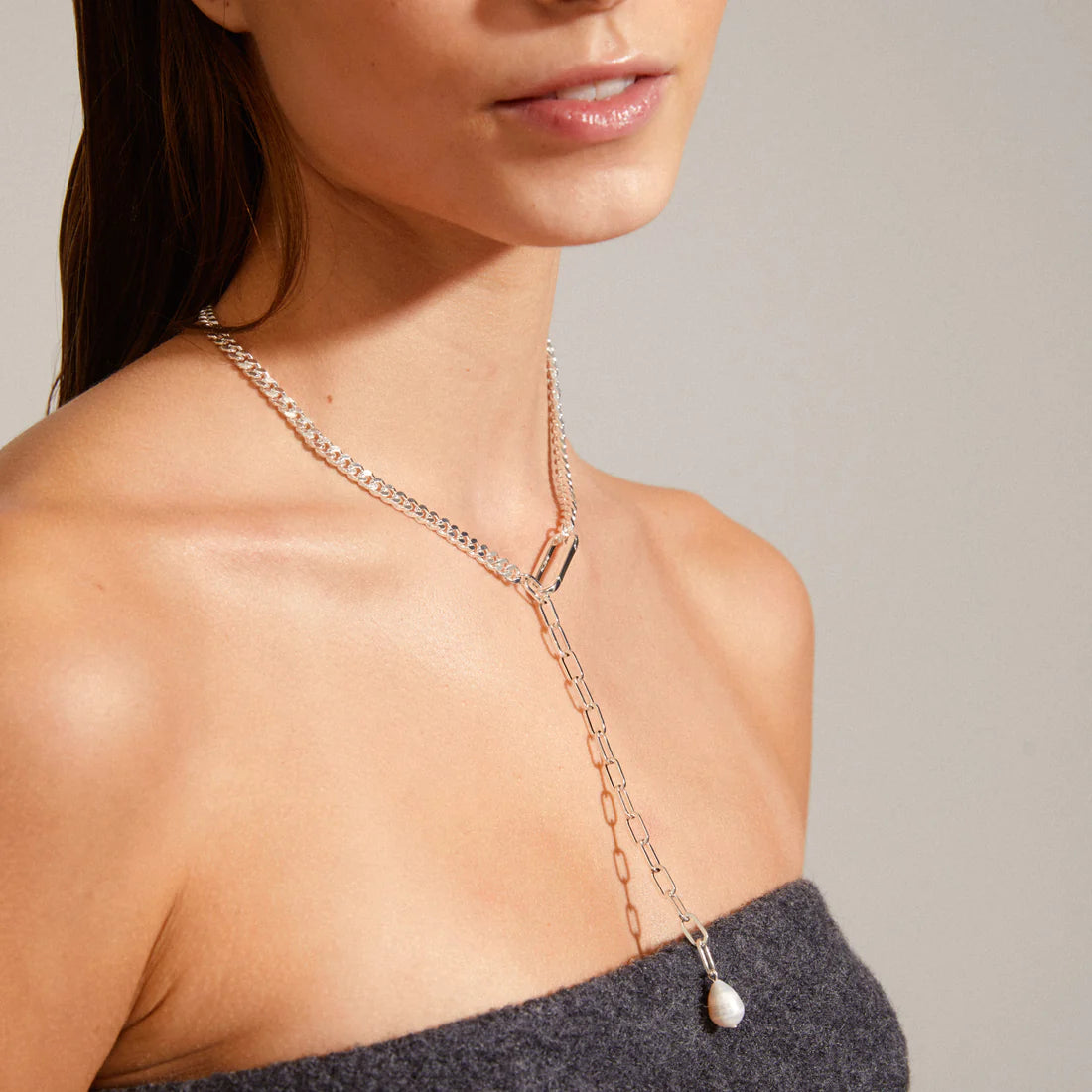 Heat Chain Necklace - silver