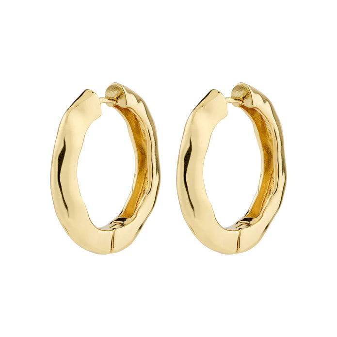 Believe Hoop Earrings - gold