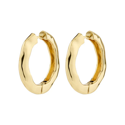 Believe Hoop Earrings - gold