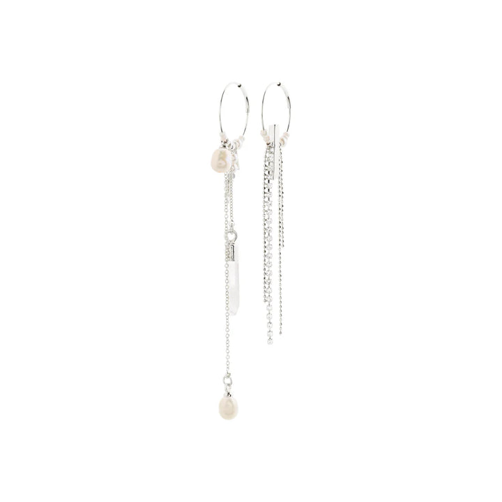 Starlight Hoop Earrings - silver