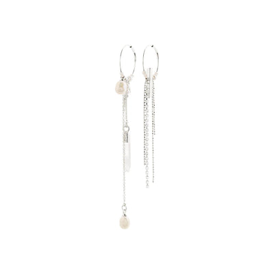 Starlight Hoop Earrings - silver