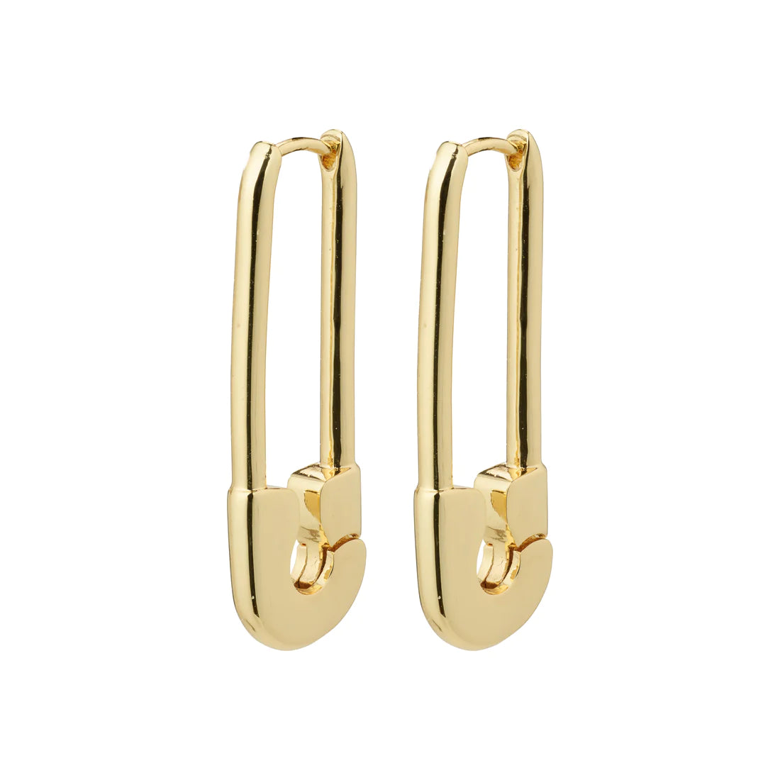 Pace Safety Pin Earrings - gold