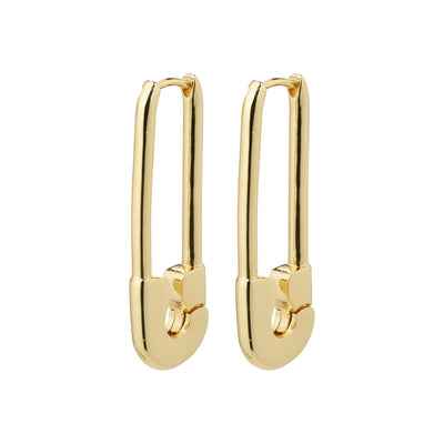 Pace Safety Pin Earrings - gold