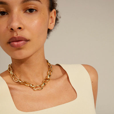 Wave Necklace - gold