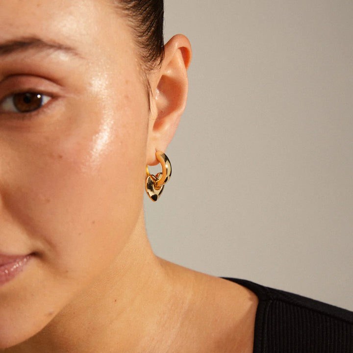 Wave Chunky Hoops - gold
