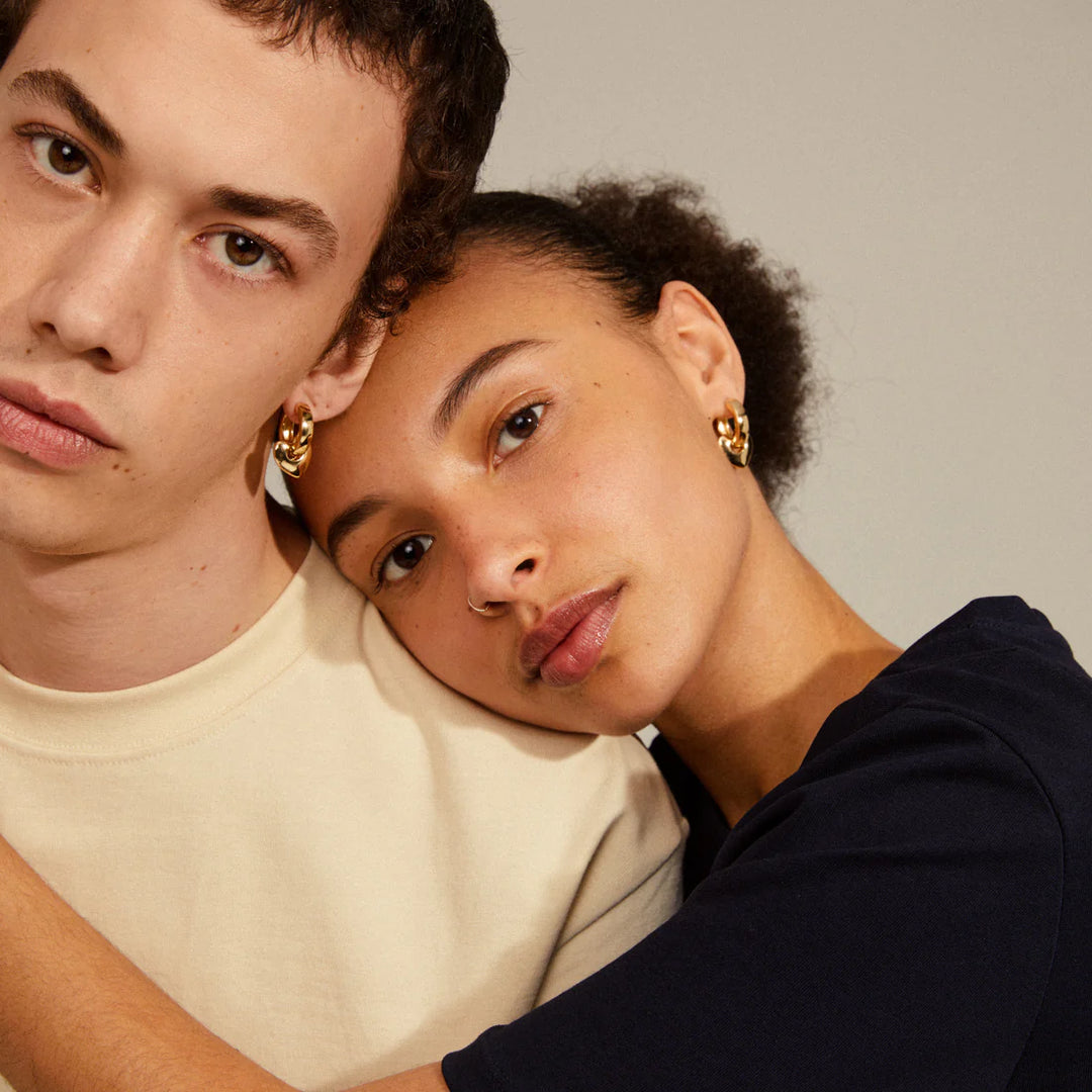 Wave Chunky Hoops - gold