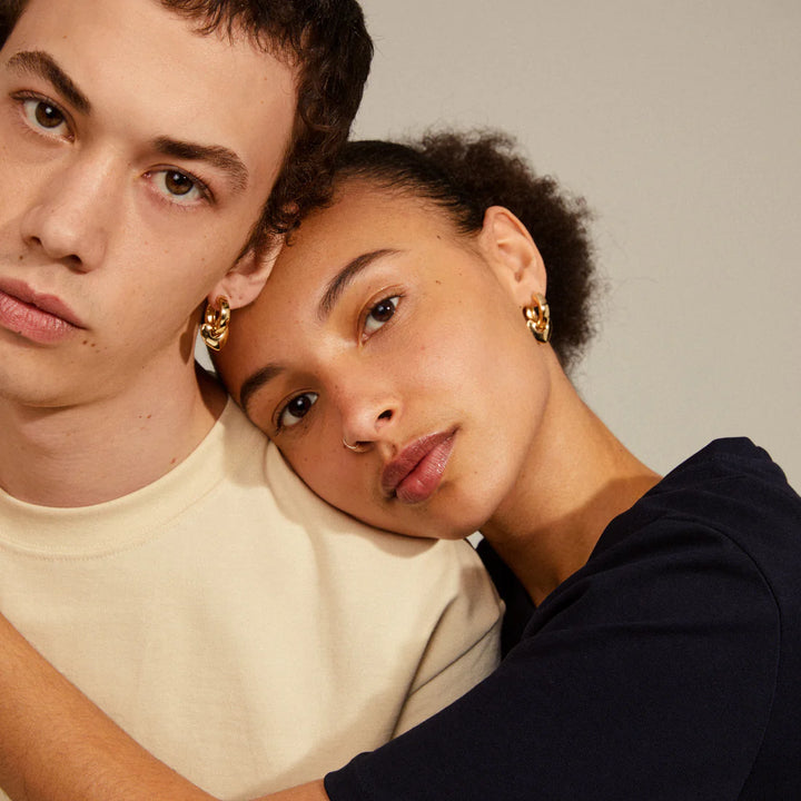 Wave Chunky Hoops - gold