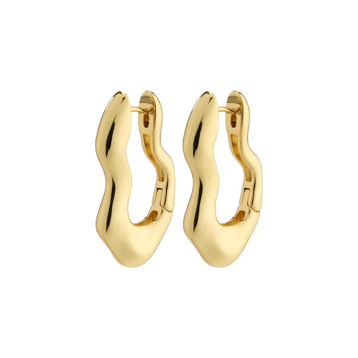 Loulia Wavy Earrings - gold
