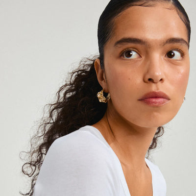 Eclipse Hoop Earrings - sgold