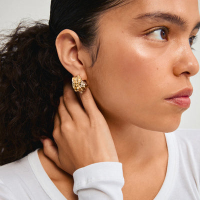 Eclipse Hoop Earrings - sgold