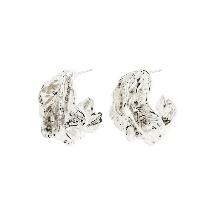 Eclipse Hoop Earrings - silver