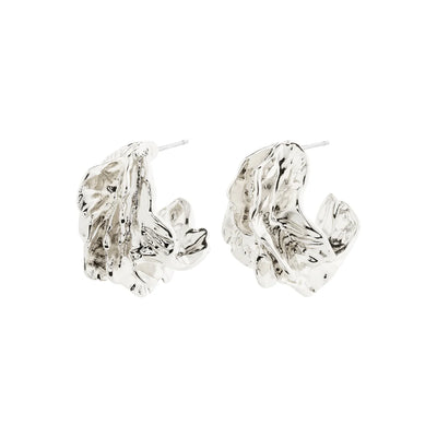 Eclipse Hoop Earrings - silver