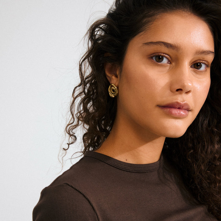 Unfold earrings - gold
