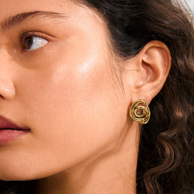 Unfold earrings - gold