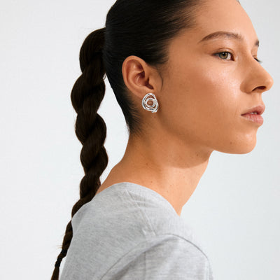 Unfold earrings - silver