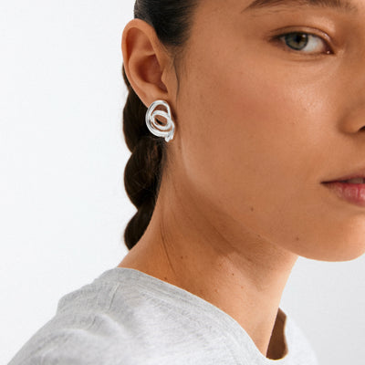 Unfold earrings - silver