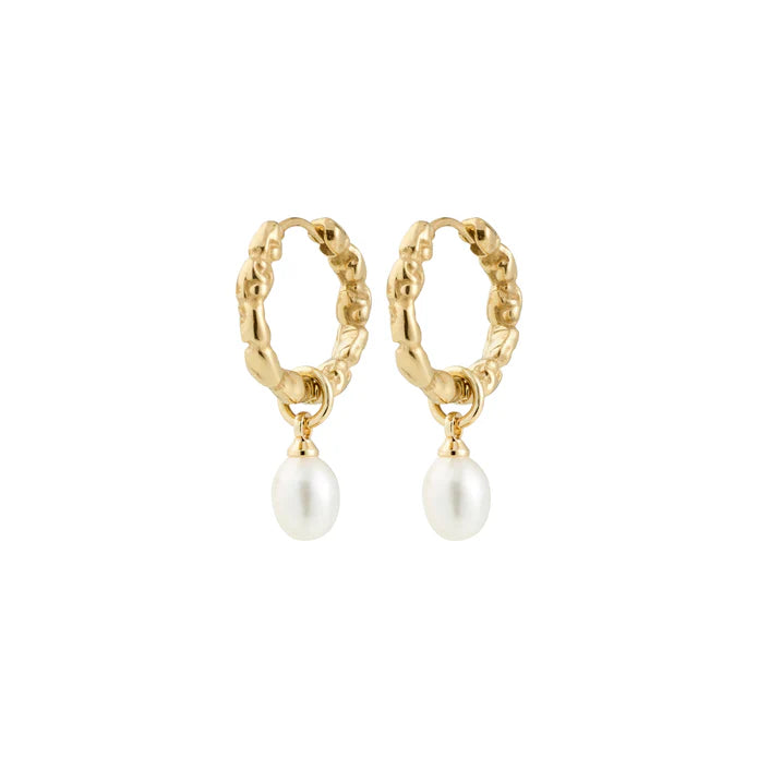 Shift Pearl Earrings - gold