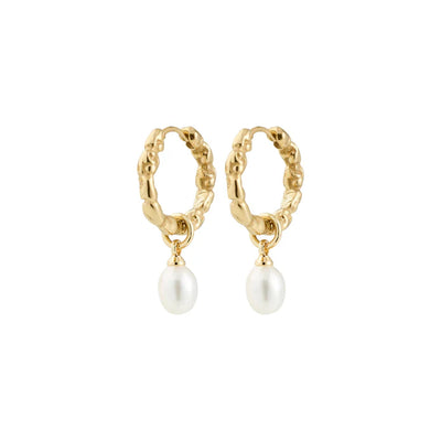 Shift Pearl Earrings - gold