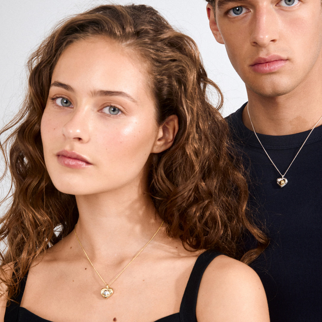Nova Heart Necklace - gold