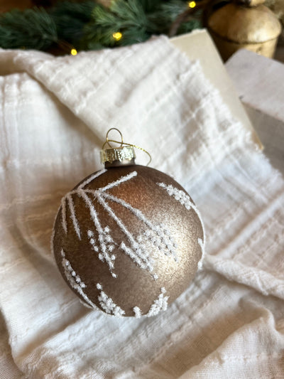 Frosted Willow Glass Ornament