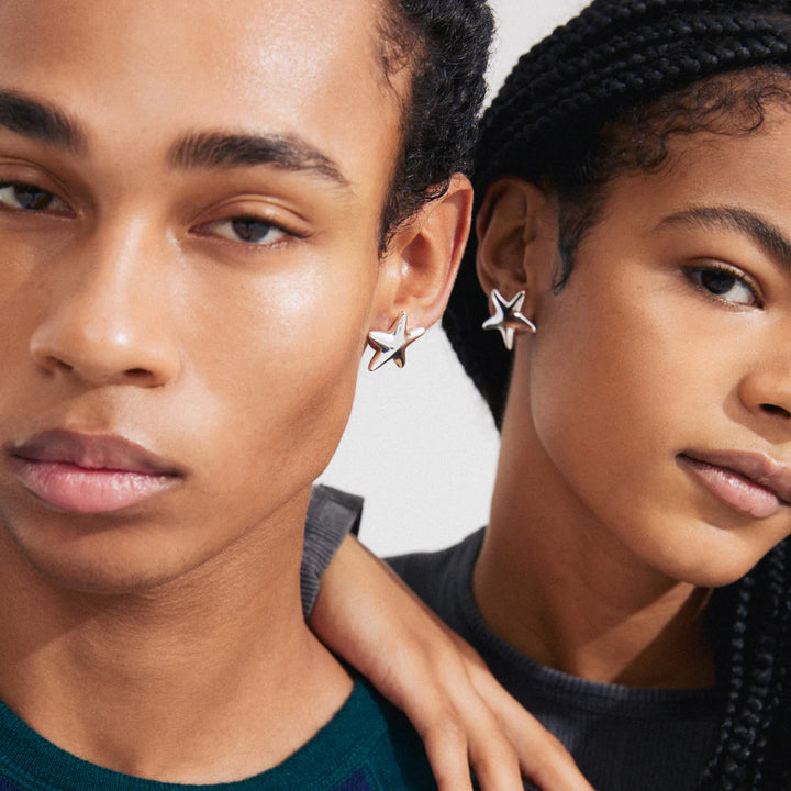 Force earrings - silver