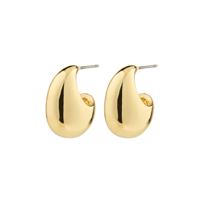 Intent Semi-Hoop Earrings - gold