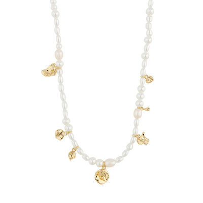 Intent Pearl Necklace - gold