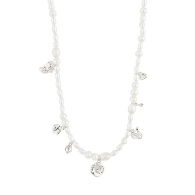 Intent Pearl Necklace - silver