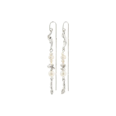 Intent Chain Earrings - silver