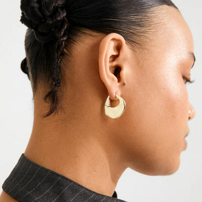 Sense Hoop Earrings - gold