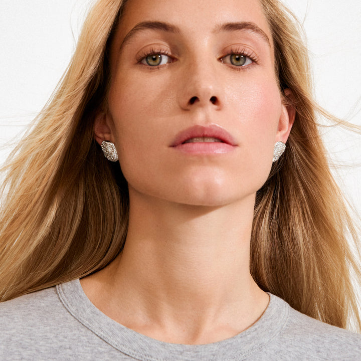 Ember Stud Earrings - silver