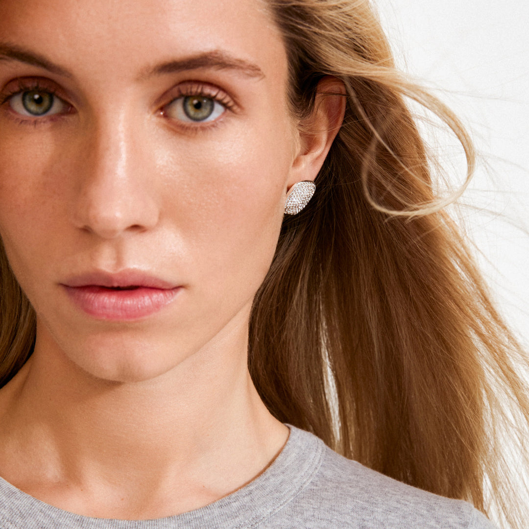 Ember Stud Earrings - silver